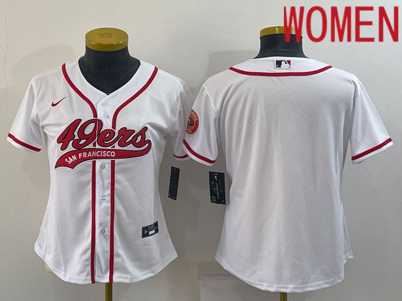 Women San Francisco 49ers Blank White 2022 Nike Co branded NFL Jersey